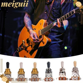 Công tắc chuyển đổi 3 chiều MEIGUII, Phụ kiện đàn Guitar cho Công tắc chọn bán đàn Guitar điện Les Paul, Chuyên nghiệp chất lượng cao có nắp đầu Công tắc đàn Guitar 3 chiều bền bỉ