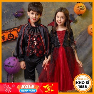 Trang Phục Ma Cà Rồng Bé Trai Và Bé Gái Cao Quý, Trang Phục Nữ Hoàng, Đồ Hóa Trang Halloween E2020