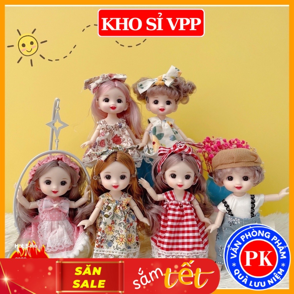 Búp bê barbie 3D cute đồ chơi cho bé gái dùng làm quà tặng sinh nhật giá rẻ E883