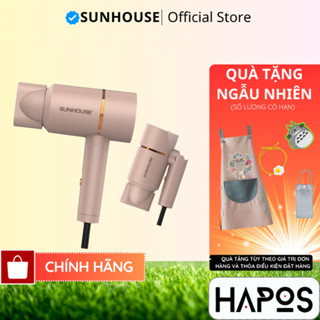 Máy sấy tóc Sunhouse SHD2313 Chính hãng, 2 chế độ, đầu sấy mỏ vịt, gấp gọn cho khách sạn Màu vàng hồng - HAPOS OFFICIAL