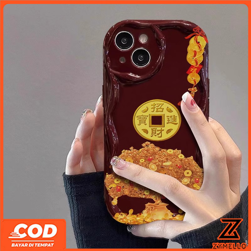 Ốp điện thoại TPU chống sốc Cây tiền tài Tương thích với IP 16 IP 16 Pro Max IP 15 Pro Max IP 11 IP 