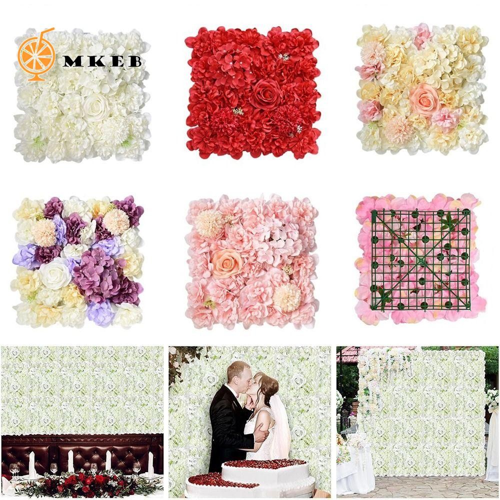 Tấm tường hoa nhân tạo MKEB, Chủ đề hoa hồng Phông nền tường cưới thủ công, Ứng dụng rộng rãi bền bỉ