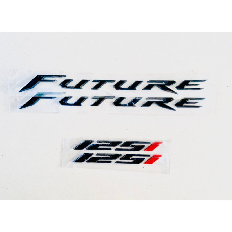 Bộ 2 Tem chữ Future 125i ( Màu Đen ) nổi Cho Xe  Future 1 / Future2 / Future 125i / Future Neo / Fut