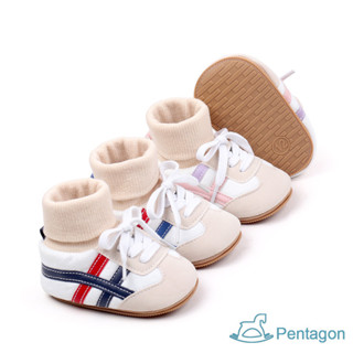 Giày Bé 0-1 Tuổi Tất Cả Trong Một Giày Đế Cao Su Mềm Buộc Dây Chống Trơn Trượt Giày Tập Đi