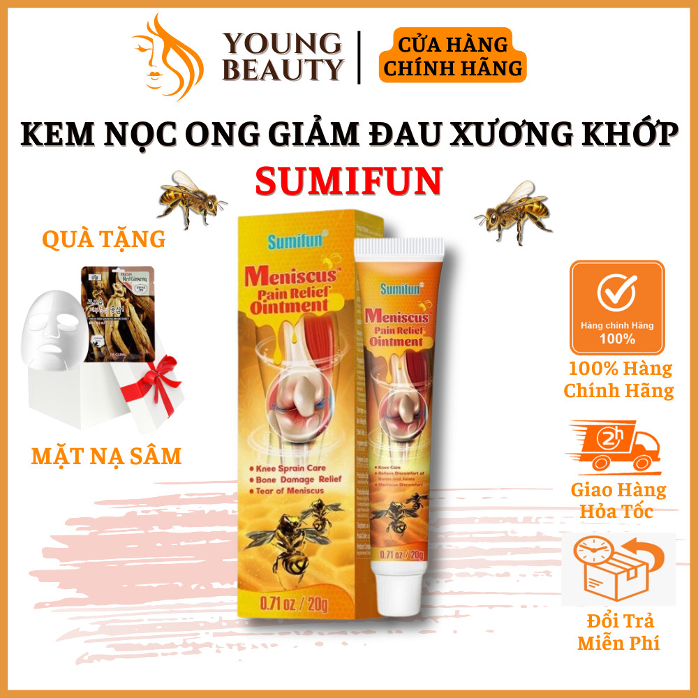 Kem Nọc Ong Giảm Đau Xương Khớp SUMIFUN - Kem Bôi SUMIFUN Giảm Đau Nhức Mỏi Gối, Cơ Vai Gáy - YOUNG BEAUTY