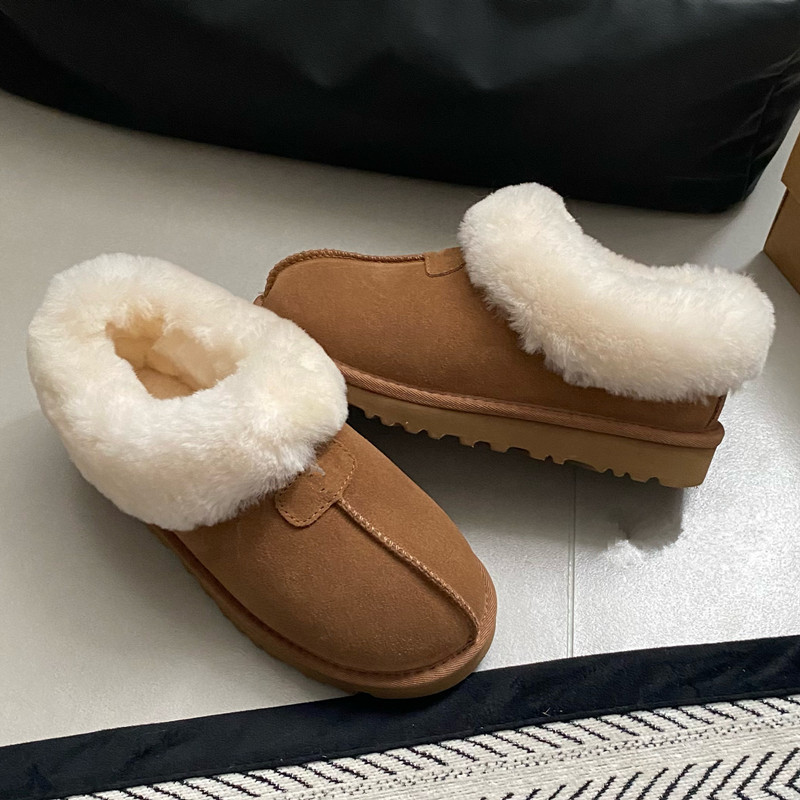 GB UGG Tarts Lông Tích Hợp Giày Bốt Tuyết Lông Nữ Giày Bốt Ngắn GBAUGG