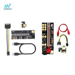 Thẻ chuyển đổi PCIe Riser 1x đến 16x 6 cổng Cáp nối dài USB 3.0 Card mở rộng đồ họa cho máy tính để bàn