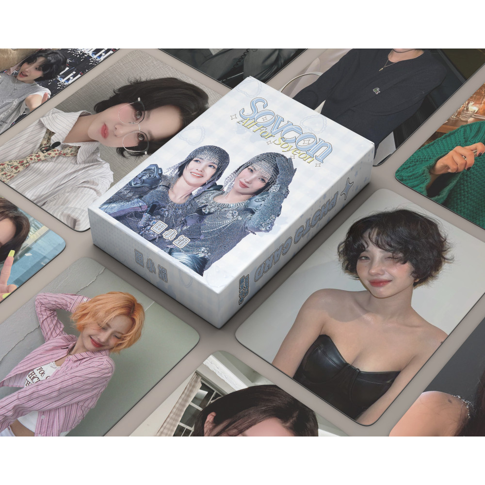 50-119 chiếc (G) I-DLE Hologram Laser LOMO thẻ 2nd Full Album Super Lady Photocards GIDLE YUQI MIYEO