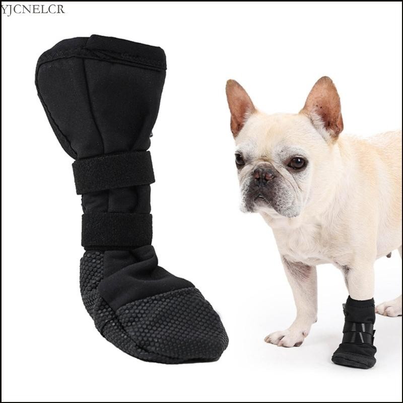 YJCNELCR 2 Đôi Tất Cho Chó Chân Bao Thú Cưng Mùa Đông Giày Chống Trượt Đế Booties Ngoài Trời Đi Bộ B