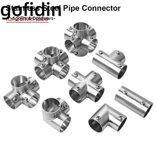 GOFIDIN 1 Cái Phụ Kiện Ống, Đầu Nối Ống 25mm 2 / 3 / 4 / 5 / 6 Chiều, Tee Thẳng Khuỷu Tay Inox Dây Quần Áo Kệ Khớp Phần Cứng Nội Thất