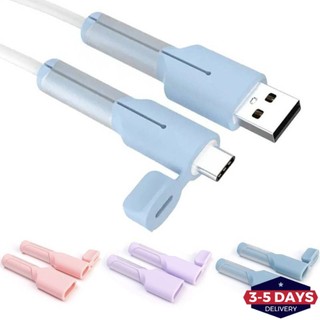 [Đến 3-5 ngày] Bộ tiết kiệm cáp sạc nhiều màu cho Android / Type C, Bộ bảo vệ silicon cao cấp với thiết kế dễ trượt, ngăn ngừa hư hỏng uốn và phá vỡ