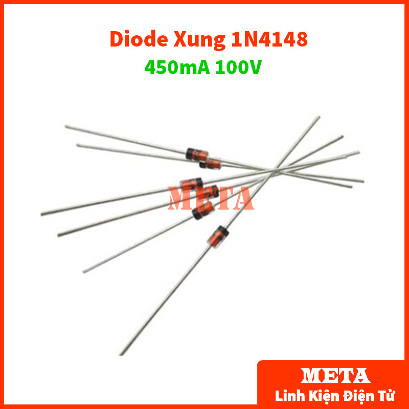 [Túi 10 Con] Diode Xung 1N4148 450mA 100V Chân Cắm DO-35 DIP - Diode Zenner 4148
