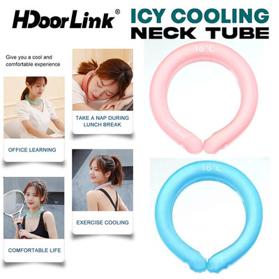 HdoorLink Làm Mát Dây Đeo Cổ Có Thể Tái Sử Dụng Ống Làm Mát Cổ Di Động Quấn Cho Mùa Hè Đi Xe Đạp Chạy Bộ