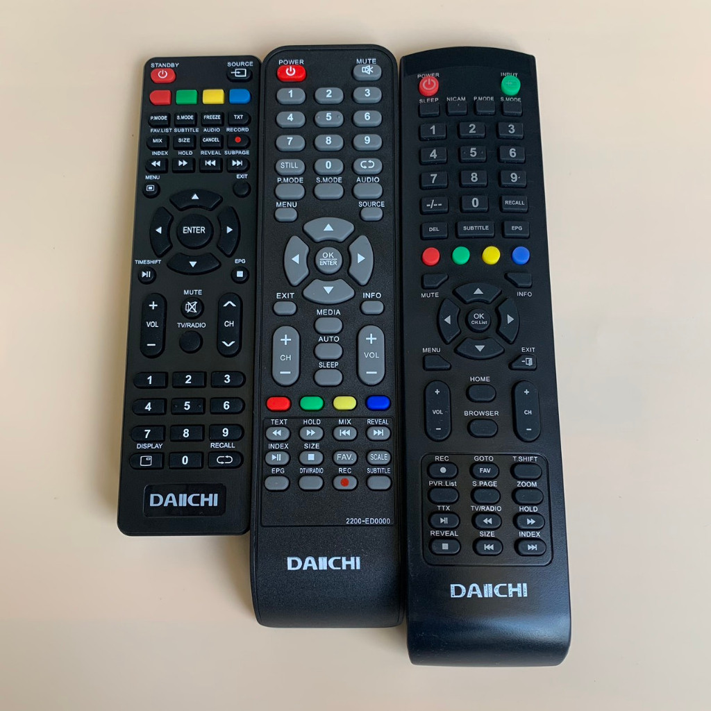 Khiển tivi Daiichi chính hãng các dòng Smart/LCD, Remote tv daiichi chọn mẫu, điều khiển từ xa tivi 