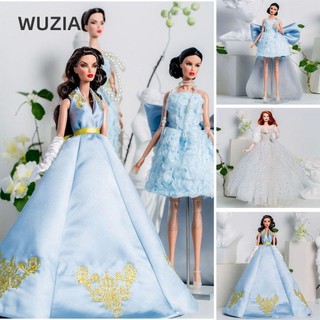 Váy xanh siêu mẫu búp bê WUZIA, Bộ đồ quần áo búp bê sang trọng thêu 8 kiểu, Quà tặng sưu tập thời trang châu Âu cho búp bê 30cm / cho búp bê BJD 1 / 6