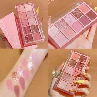  Sweet Mint 10 Màu Shimmer Phấn Mắt Kim Loại Pallete Bảng Trang Điểm Mỹ Phẩm J7U7 