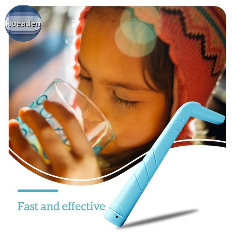 Hoeaden Anti Hiccup Hiện vật Hiccup Stop Ống hút hình chữ L Trẻ em và người lớn Có thể tái sử dụng V