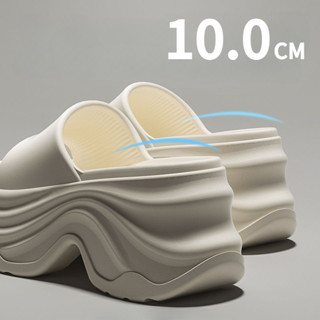 Dép Lê cao gót nữ đi bên ngoài mẫu mới 10cm Dép Lê Gia dụng chống trượt đế dày tăng chiều cao mùa hè