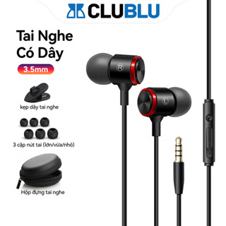 -CLUBLU- Tai Nghe Gaming E3 Nhét Tai Âm Thanh Siêu Trầm Có Dây Jack 3.5mm Micro Chống Ồn Tiện Dụng