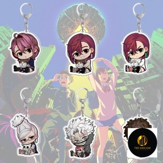 Móc khóa keyring DANDADAN!! ver NGỒI ÔM in hình anime chibi quà tặng dễ thương