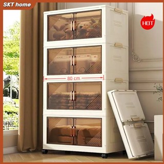 Tủ đựng đồ bằng nhựa trong suốt, tủ nhựa gấp gọn,kích thước lớn rộng 80cm, chất liệu pp cao cấp