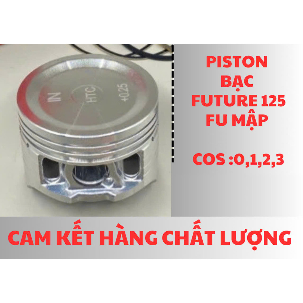 Bộ piston bạc dành cho xe FUTURE 125, FUTURE LED chịu được mài mòn độ co giản thấp .