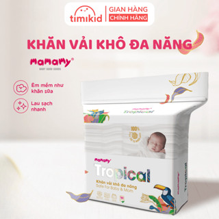 Khăn vải khô đa năng Mamamy Tropical cao cấp dùng thay khăn sữa, an toàn cho bé 180 tờ/hộp