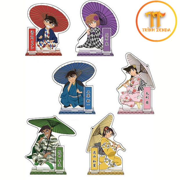 Mô hình 2 mảnh DETECTIVE CONAN ver CHE Ô standee in hình THÁM TỬ LỪNG DANH anime chibi - zenda