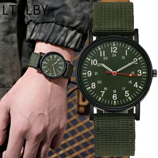 Đồng hồ đeo tay LTBLBY, Đồng hồ thạch anh dây đeo Nylon ngoài trời, Đồng hồ thể thao mặt số phát sáng thông thường