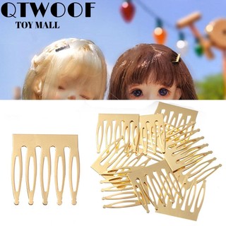 QTWOOF   Set 10 Lược Chải Tóc Mini Màu Sắc Cầu Vồng Xinh Xắn Chất Lượng Cao Cho Búp Bê