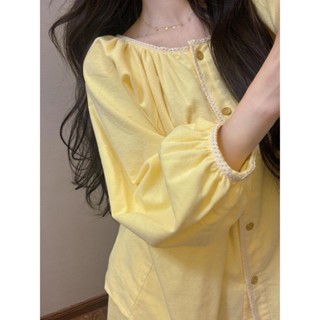 Đồ ngủ đơn giản phong cách Hàn Quốc FDS Instagram quần dài tay cao cấp mẫu mới mùa thu đông cho nữ bộ đồ phục vụ tại nhà