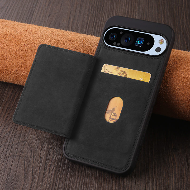 Ốp lưng da đựng thẻ đôi mới cho Google Pixel 9a 8 8pro 8a 9 9pro Pixel 9pro XL 10 Pro XL