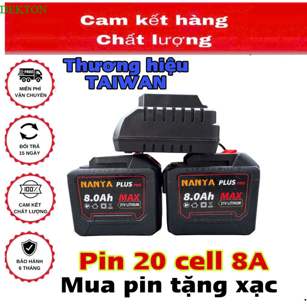 ( FREE SHIP) Pin 20 Cell  NANYA MAKITA ĐÀI LOAN  , Chống Ngắt Tải, Vỏ  Chống Sốc DEK.TON