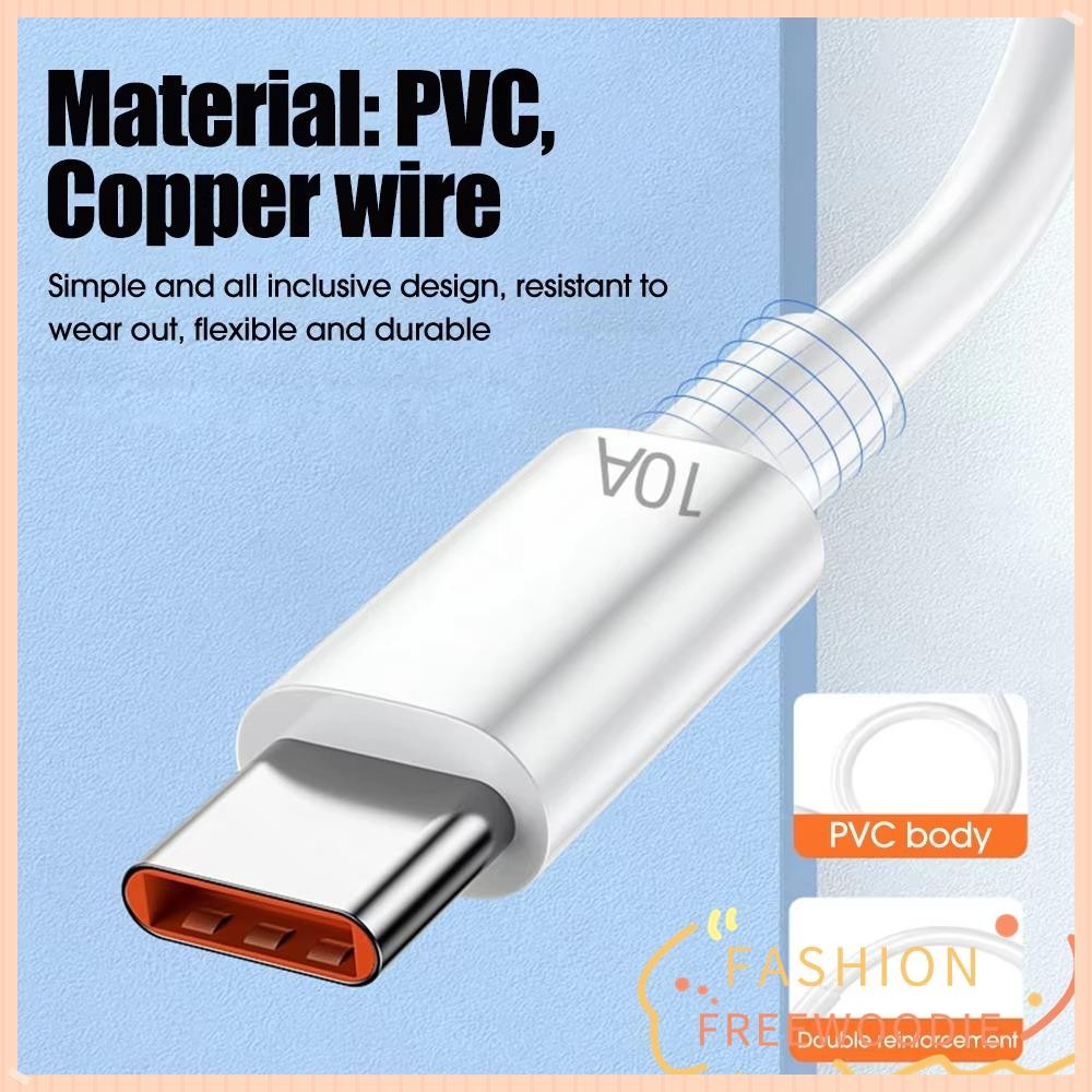 Cáp FREEWOODIE Type C, Dây sạc nhanh USB điện thoại di động 120W 10A, Dây cáp dữ liệu cáp sạc USB C 