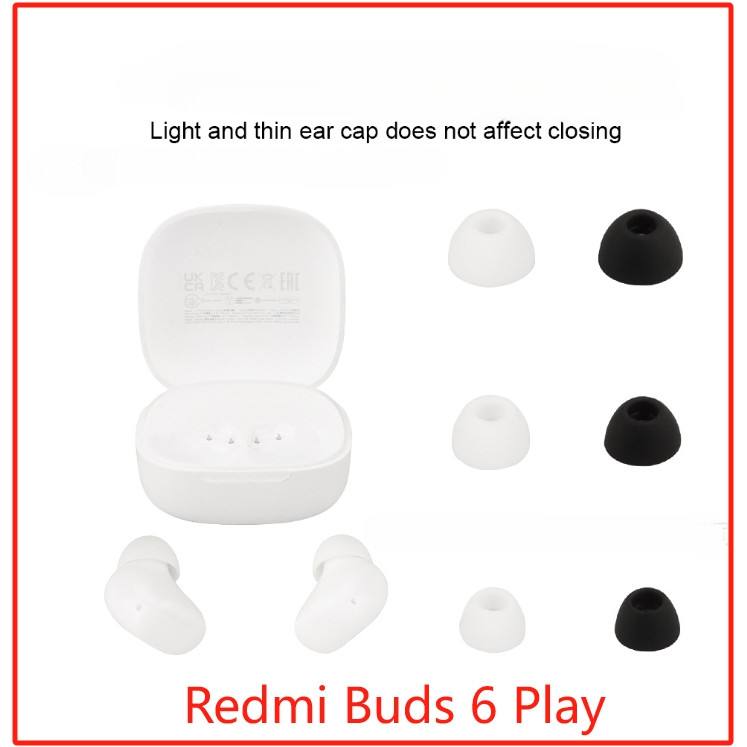 Tai Nghe Nắp Tai Cho Redmi Buds 6 Chơi Bluetooth Hearphone Chống Bụi Earcap Silicone Earplug Redmi B