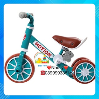 Xe MOTION Cho Bé 3 Bánh Chòi Chân Tự Cân Bằng Kết Hợp Xe Đạp Có Yên Da Cao Cấp  khung thép, ghế da cho trẻ em