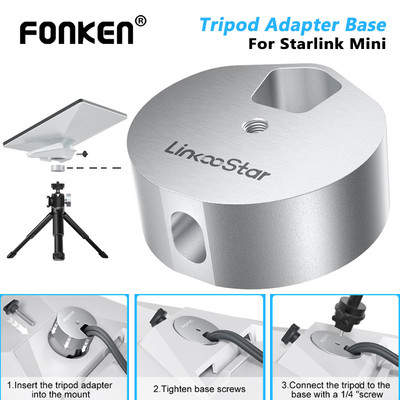 Bộ chuyển đổi chân máy Đế hợp kim nhôm Bộ chuyển đổi gắn chân máy Mini Starlink
