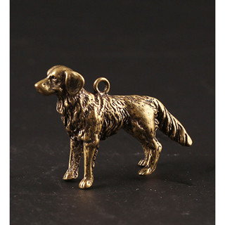 Tượng Nhỏ Bằng Đồng Kiểu Dáng Con Chó Ta Đứng Trang Trí Móc Khóa Làm Quà Tặng
