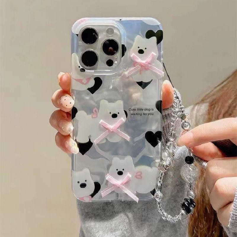 Ốp Lưng Chó Mèo 3D Nơ Cho Realme Note 60 60X 50 C75X C67 C65S C63 C61 C75 C35 C53 10 12 13 Pro C51 C