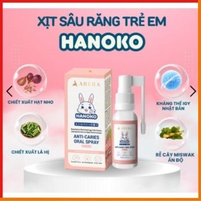 Xịt nano ngừa sâu răng cho bé Hanoko ABERA 40ml - hatastore