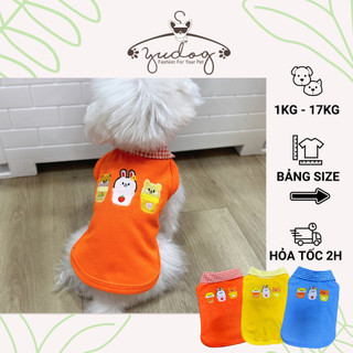  Áo thun trụ sát nách màu sác dễ thương dành cho chó mèo Yudog 