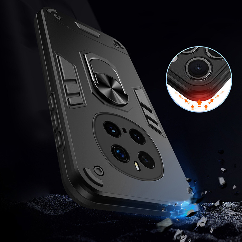Dành cho Honor Magic7 / Magic7 Pro Hybrid Vỏ giáp chống sốc Giá đỡ nhẫn