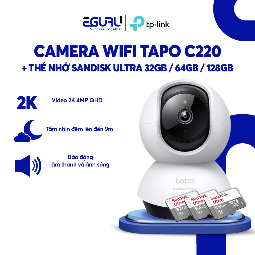 Camera Wifi Trong Nhà Tapo C200 | C202 | C211 | C212 | C220 | C222 - Bảo Hành Chính Hãng 24 Tháng