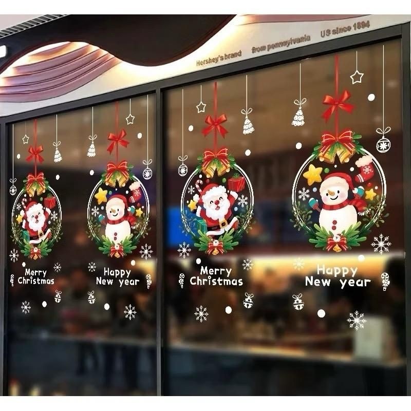 Dán kính-Decal noel trang trí ,dán decor noel M12