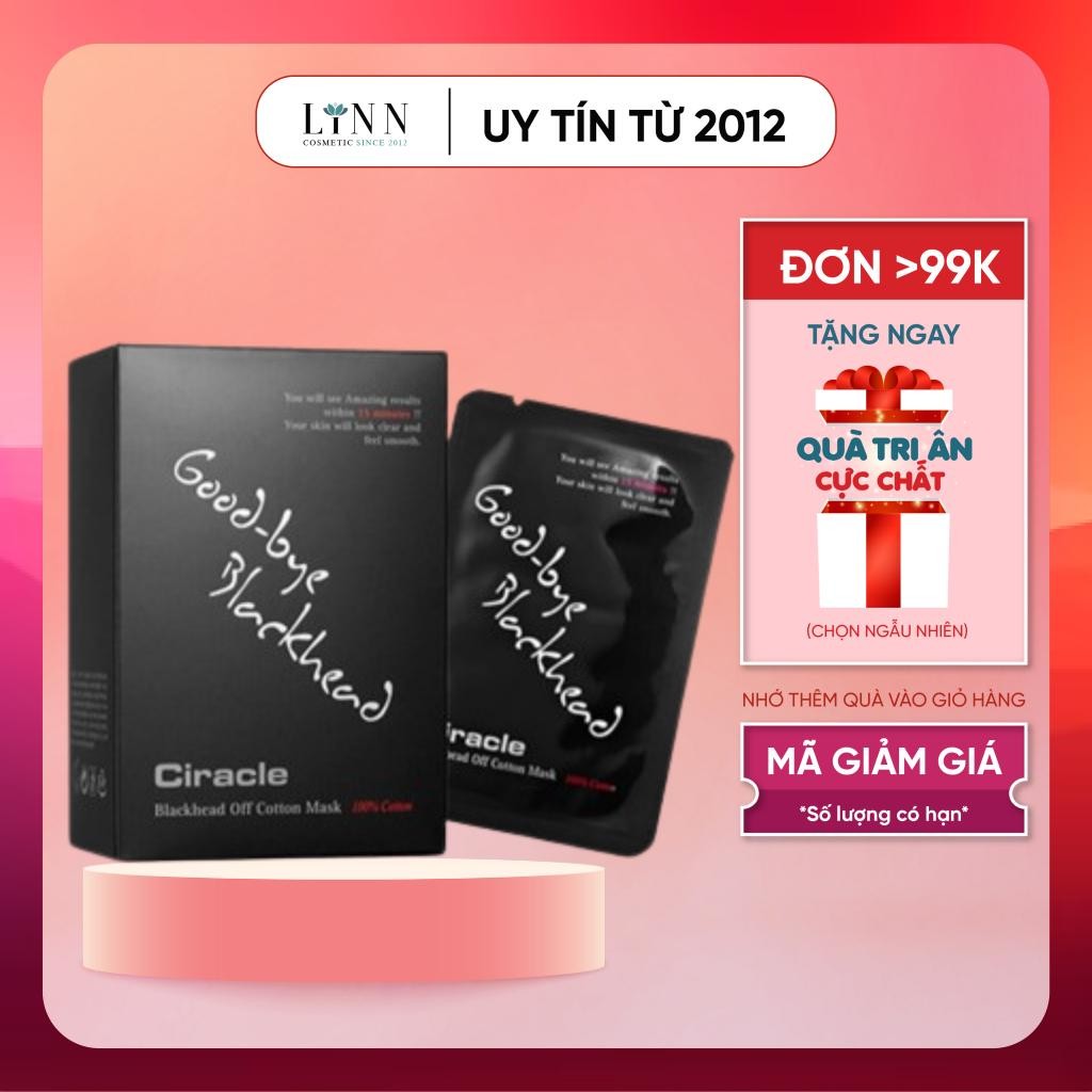 Miếng dán đẩy mụn Ciracle Goodbye Blackhead Cotton Mask 5ml - mặt nạ lột mụn đầu đen ciracle cao cấp