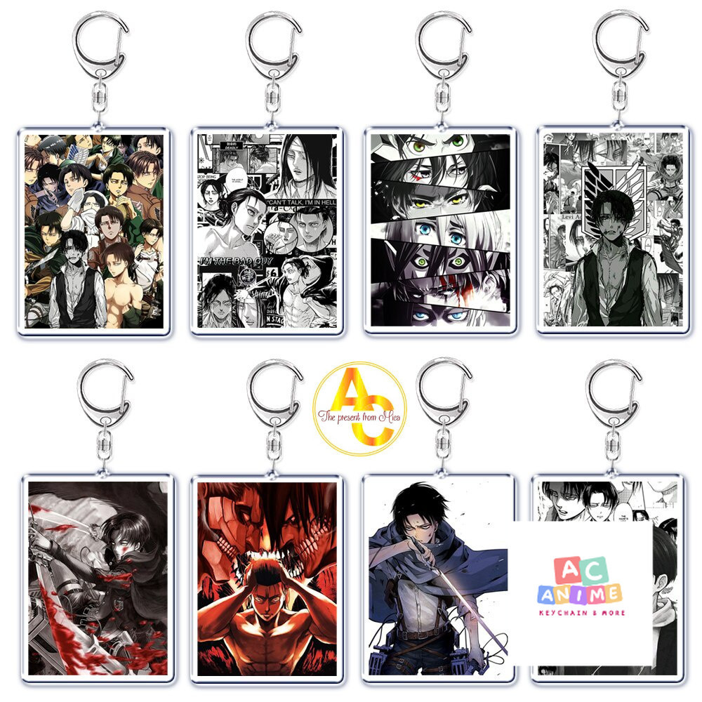 Móc khoá Anime Attack on Titan Final Season Levi Eren Yeager Siêu ngầu