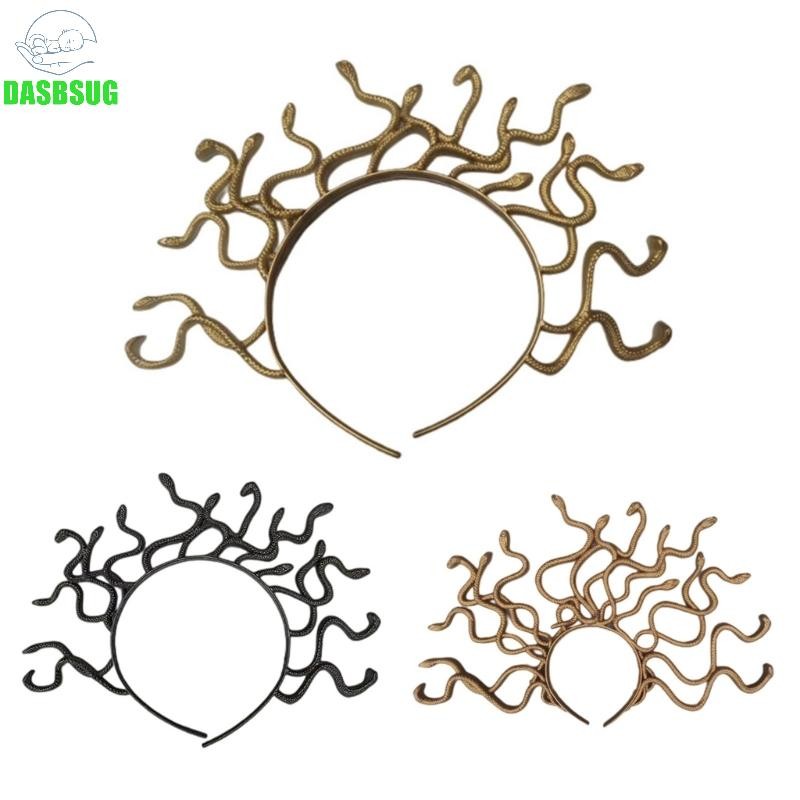 Dasbsug Vintage Medusa Rắn Trang Phục Băng Đô Halloween Medusa Đầu Cosplay Trang Phục Hóa Trang Hall