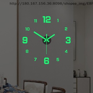 [Mmbb] Đồng hồ treo tường DIY cho văn phòng tại nhà Không khung Đồng hồ treo tường 3D hiện đại Nhãn dán gương Thiết kế phòng khách sạn Trang trí trường học OHG