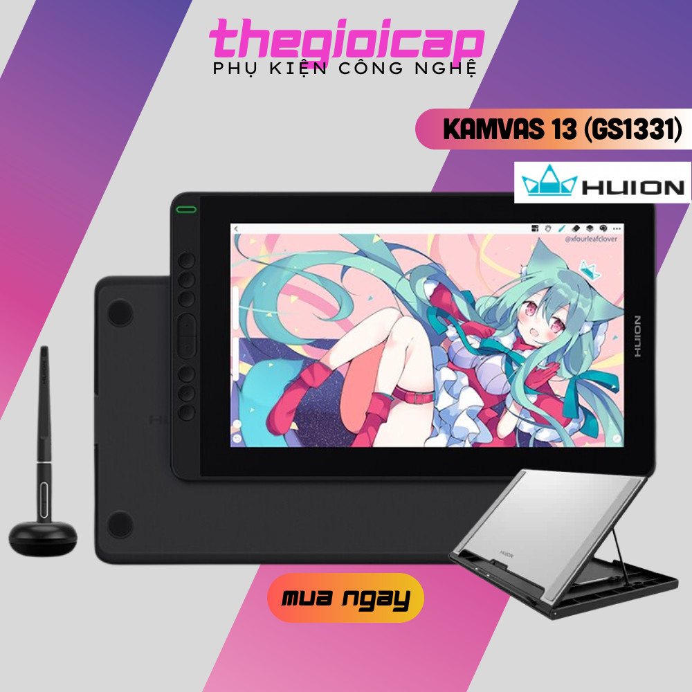 (Kèm Chân Đế Rời ST300) Bảng Vẽ Điện Tử Màn Hình LCD 13inch Huion Kamvas 13 (GS1331) - BẢN NÂNG CẤP