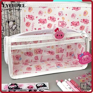 Túi đựng bút EYEHPEE Labubububu, Bút chì chống thấm nước / Labububu / Gấu bơ, Hộp đựng bút hình tam giác trong suốt chất lượng cao Quà tặng